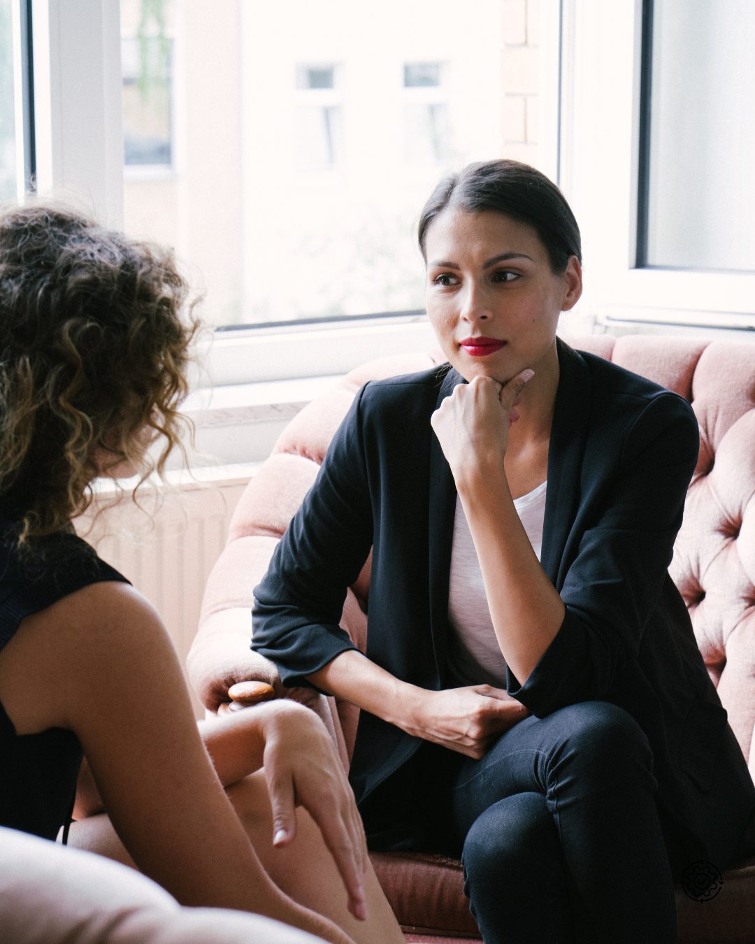 An executive coaching conversation between coach and coachee
